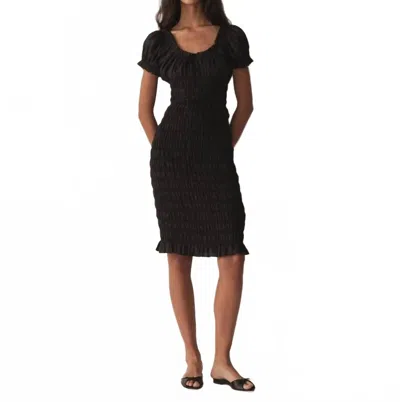 Doen Rosalynn Midi Dress In Black In Brown