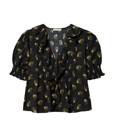 Doen Ruffled Top In Black