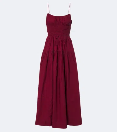 Doen Dôen Safia Cotton Poplin Maxi Dress In Black