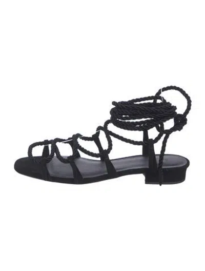 Pre-owned Doen Sandals In Black