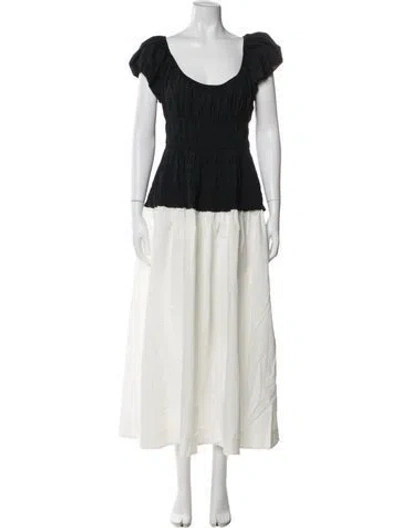 Pre-owned Doen Scoop Neck Long Dress In Neutrals