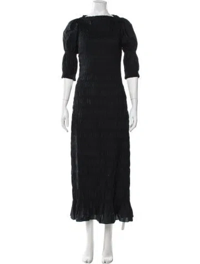 Pre-owned Doen Scoop Neck Long Dress W/ Tags In Black