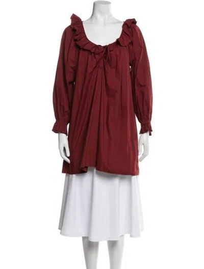 Pre-owned Doen Scoop Neck Mini Dress In Brown