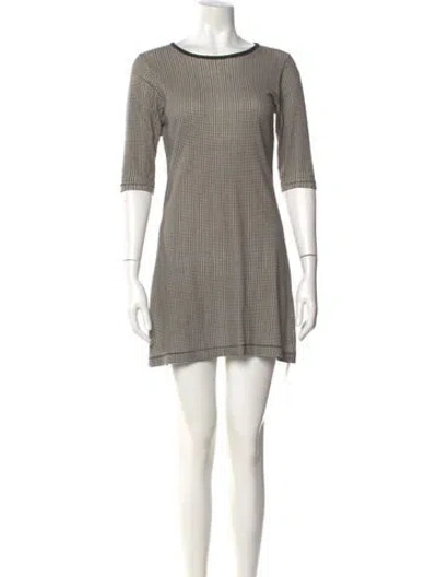Pre-owned Doen Scoop Neck Mini Dress In Gray