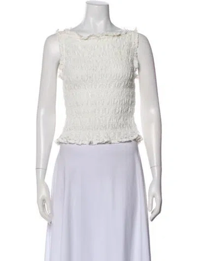 Pre-owned Doen Scoop Neck Sleeveless Blouse In Gray