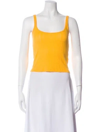 Pre-owned Doen Scoop Neck Sleeveless Top In Yellow
