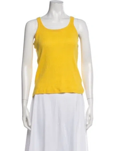 Pre-owned Doen Scoop Neck Sleeveless Top In Yellow