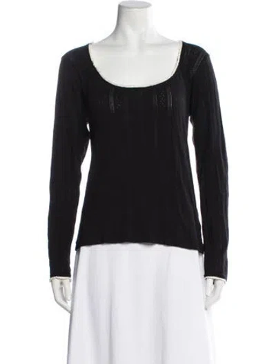 Pre-owned Doen Scoop Neck Sweater In Blue
