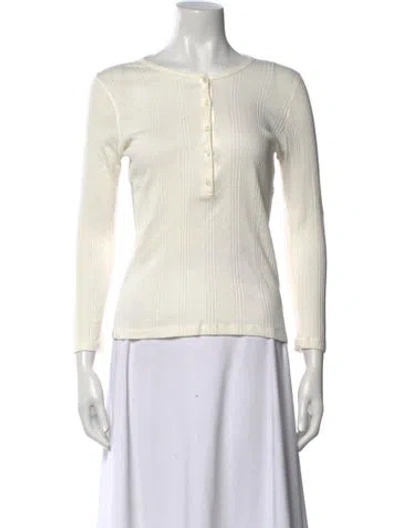 Pre-owned Doen Scoop Neck Sweater In Neutral