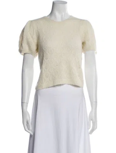 Pre-owned Doen Scoop Neck Sweater In Neutral