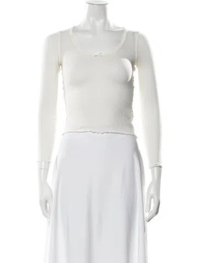 Pre-owned Doen Scoop Neck Sweater In Neutral