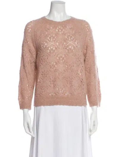 Pre-owned Doen Scoop Neck Sweater In Pink