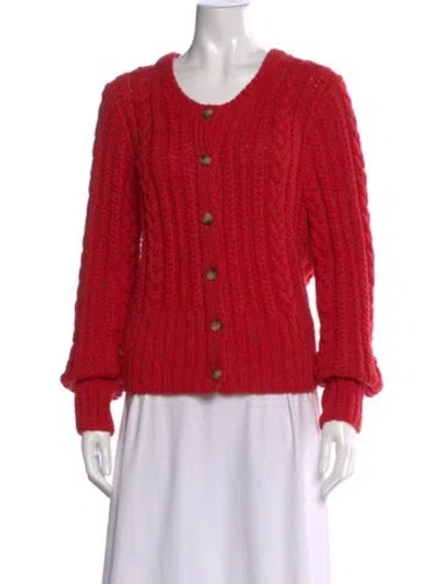 Pre-owned Doen Scoop Neck Sweater In Red