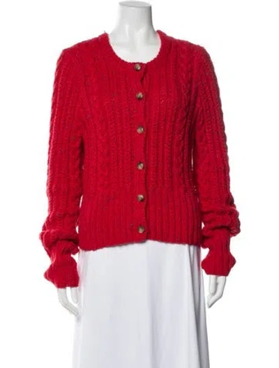 Pre-owned Doen Scoop Neck Sweater In Red