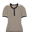Doen Short Sleeve Knitted Short Sleeve In Brown