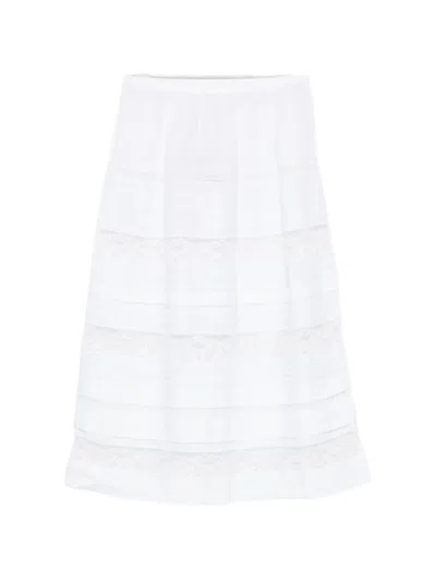 Doen Sidra Midi Skirt In White