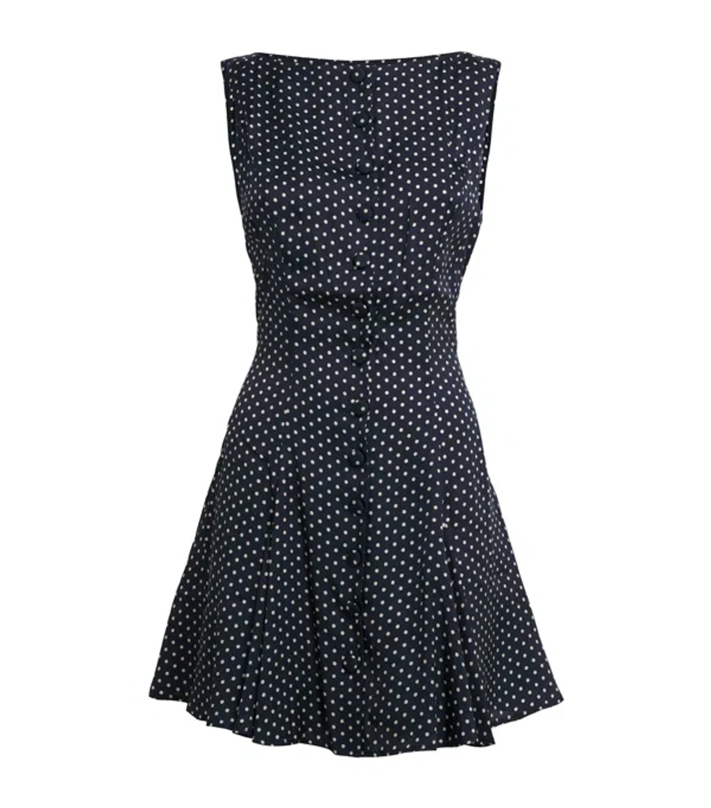 Doen Silk-blend Monette Mini Dress In Black | ModeSens