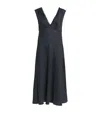 Doen Tahlia Belted Polka-dot Silk-blend Twill Midi Dress In Black