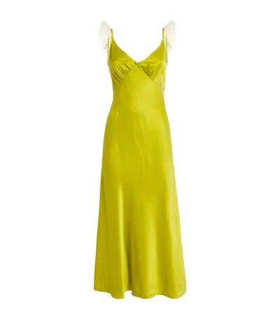 Doen Silk Claire Dress In Green | ModeSens
