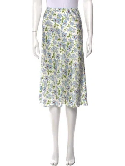 Pre-owned Doen Silk Knee-length Skirt In Neutral