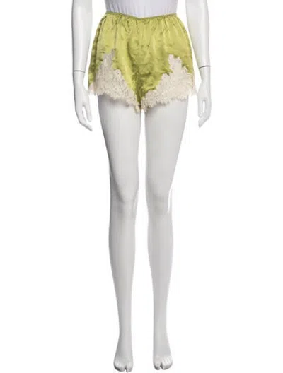 Pre-owned Doen Silk Lace Pattern Pajamas In Pink