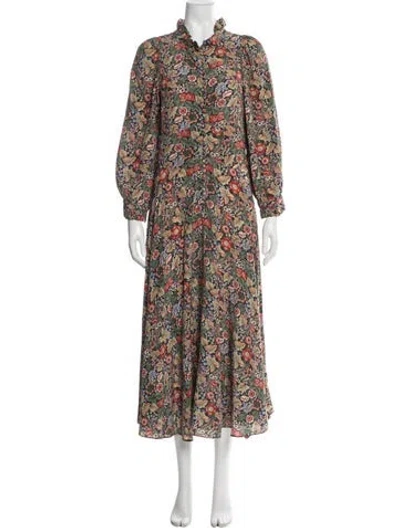 Pre-owned Doen Silk Long Dress
