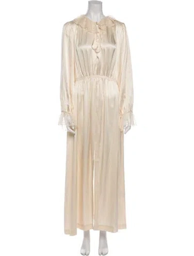 Pre-owned Doen Silk Long Dress W/ Tags In Neutral