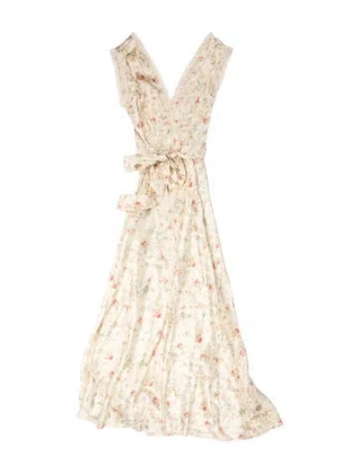 Pre-owned Doen Silk Long Dress W/ Tags In Neutrals