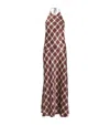 Doen Silk Maxime Maxi Dress In Brown
