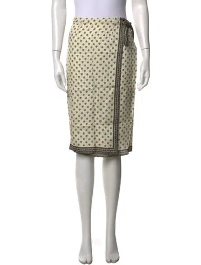Pre-owned Doen Silk Midi Length Skirt In Neutrals