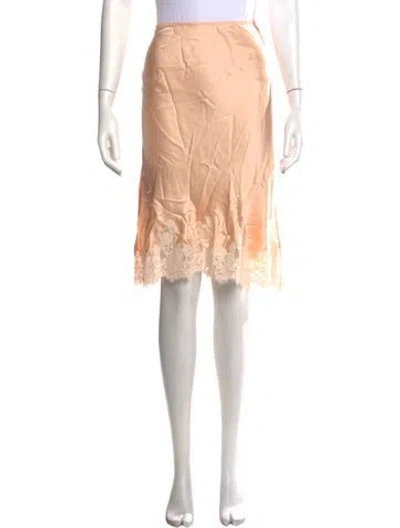 Pre-owned Doen Silk Midi Length Skirt In Neutrals