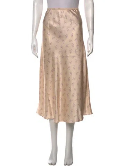 Pre-owned Doen Silk Midi Length Skirt W/ Tags In Neutrals