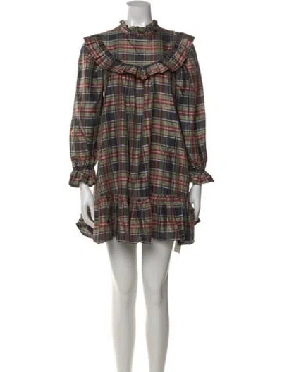 Pre-owned Doen Silk Mini Dress In Black