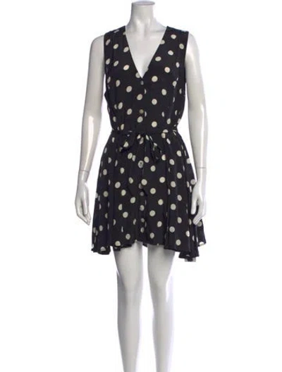Pre-owned Doen Silk Mini Dress In Black