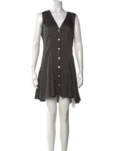 Pre-owned Doen Silk Mini Dress In Black