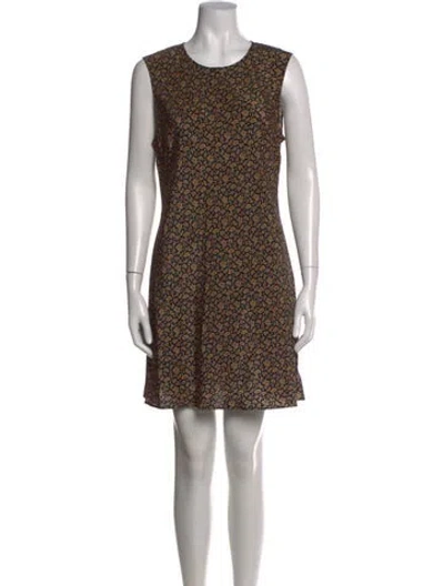 Pre-owned Doen Silk Mini Dress In Black