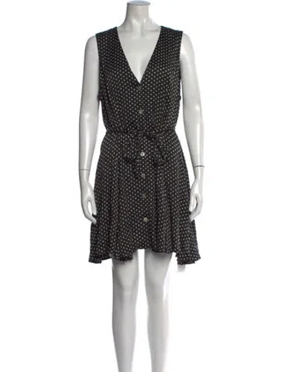 Pre-owned Doen Silk Mini Dress In Black