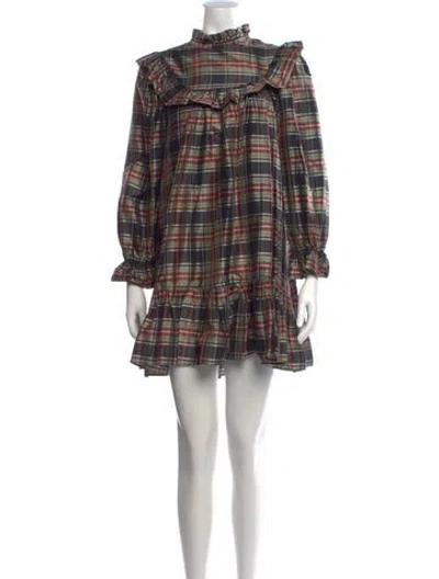 Pre-owned Doen Silk Mini Dress In Black