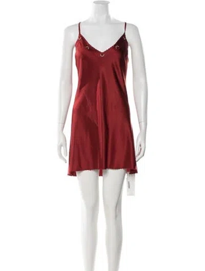 Pre-owned Doen Silk Mini Dress In Orange