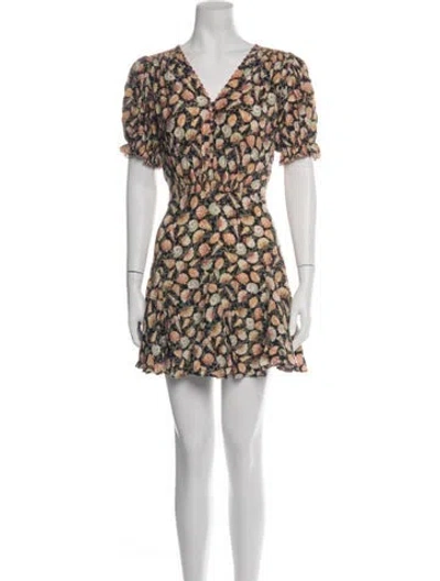 Pre-owned Doen Silk Mini Dress In Orange