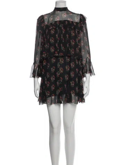 Pre-owned Doen Silk Mini Dress W/ Tags In Black