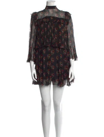 Pre-owned Doen Silk Mini Dress W/ Tags In Black