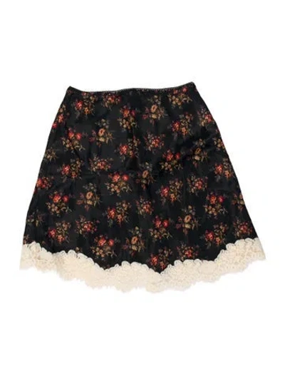 Pre-owned Doen Silk Mini Skirt In Black