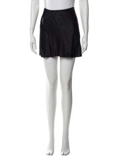 Pre-owned Doen Silk Mini Skirt In Black/neutrals