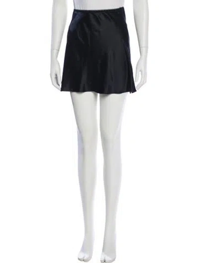 Pre-owned Doen Silk Mini Skirt In Blue