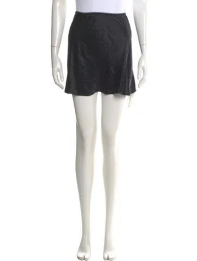 Pre-owned Doen Silk Mini Skirt In Blue