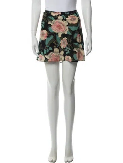 Pre-owned Doen Silk Mini Skirt In Neutral