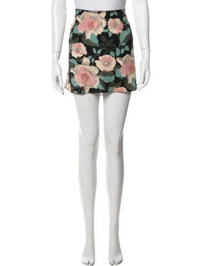 Pre-owned Doen Silk Mini Skirt W/ Tags In Multicolor