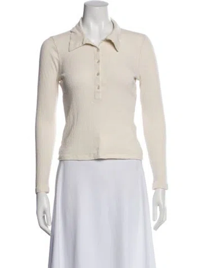 Pre-owned Doen Silk Sweater In White