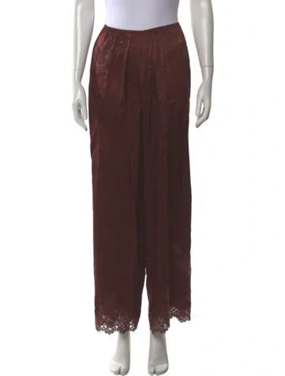 Pre-owned Doen Silk Wide Leg Pants W/ Tags In Brown